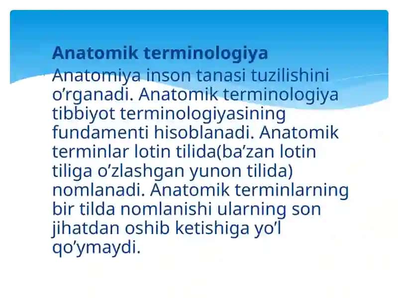 ANATOMIK IBORALARNING TARJIMASI 3