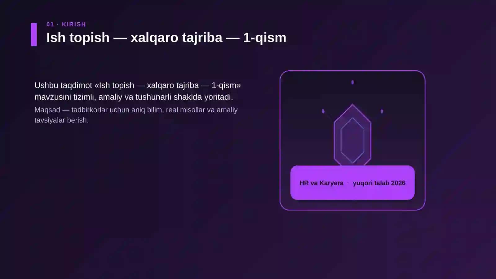 Ish topish — xalqaro tajriba — 1-qism 3