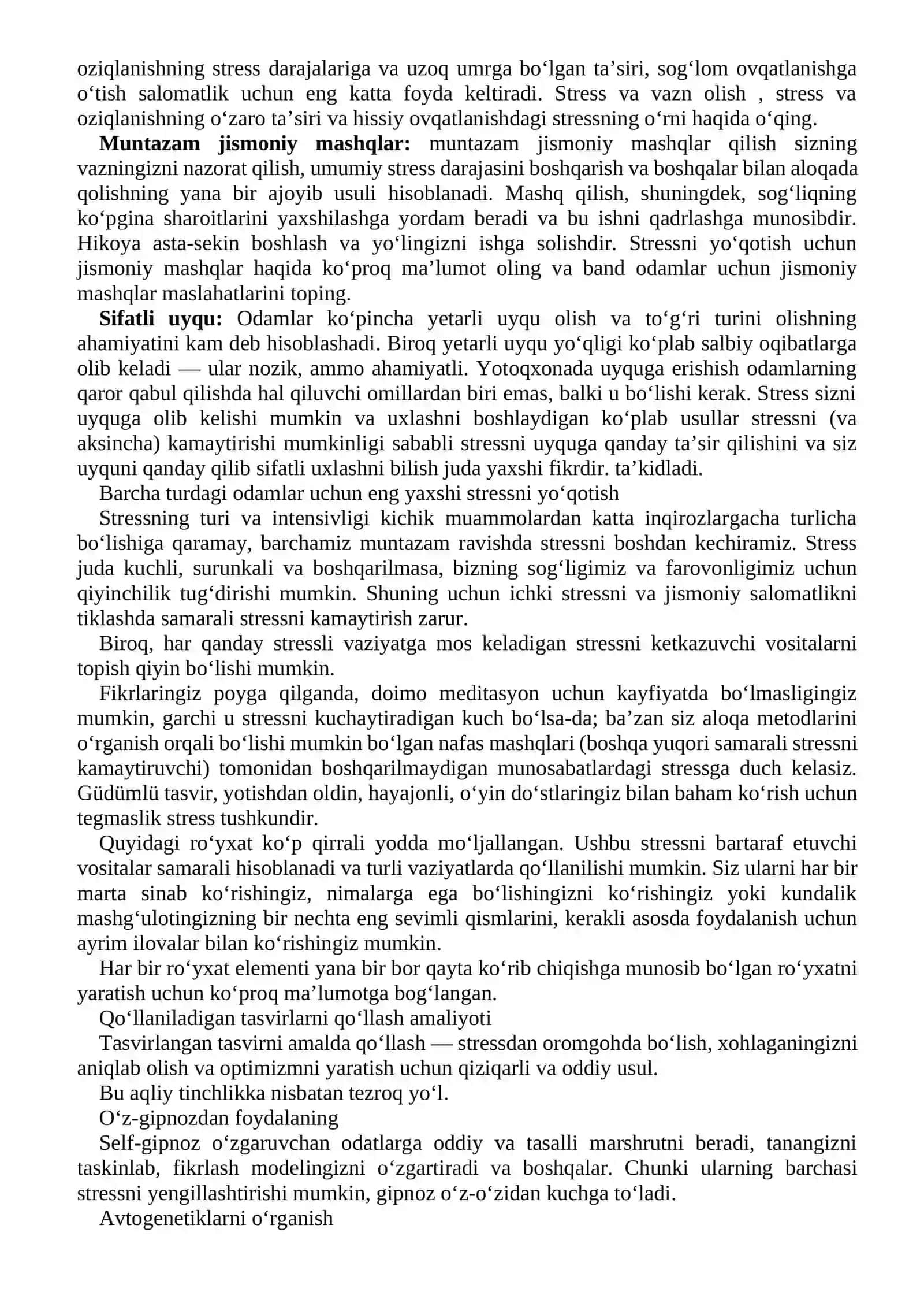 Stressni boshqarish modeli trening dasturi 3