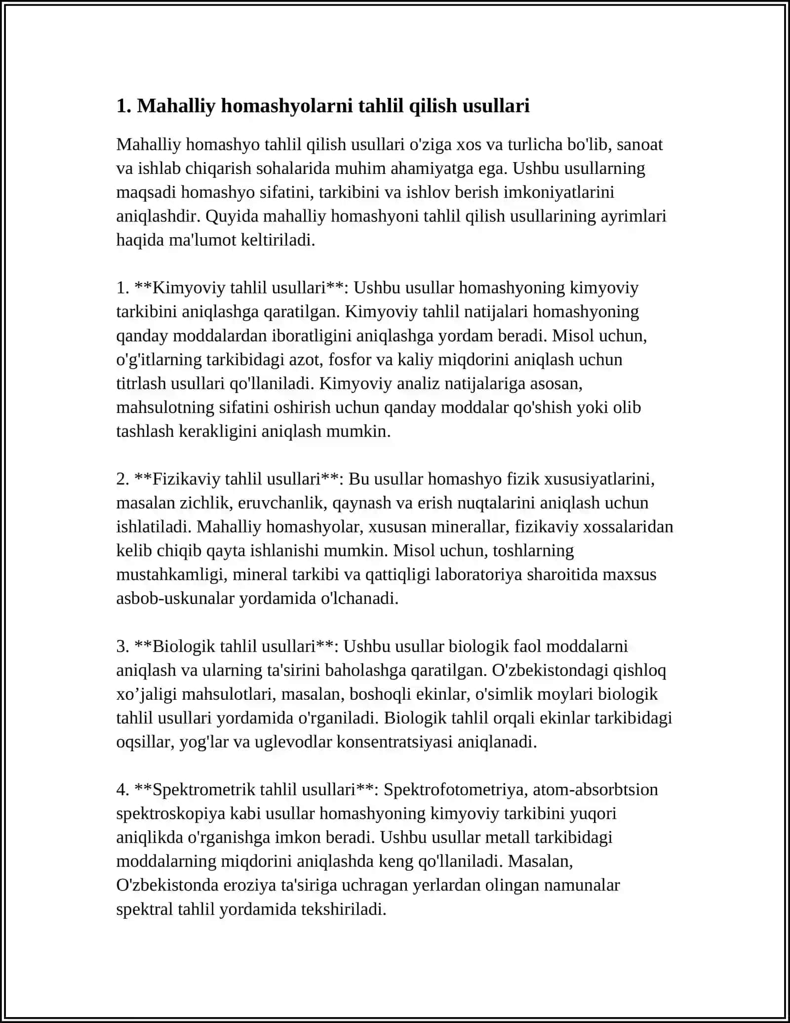 MAHALLIY HOMASHYOLAR ASOSIDA KVARTSPORIT GʻOVAK TOʻLDIRUVCHISINI ISHLAB CHIQARISH KORXONASINI LOYIHALASH 3