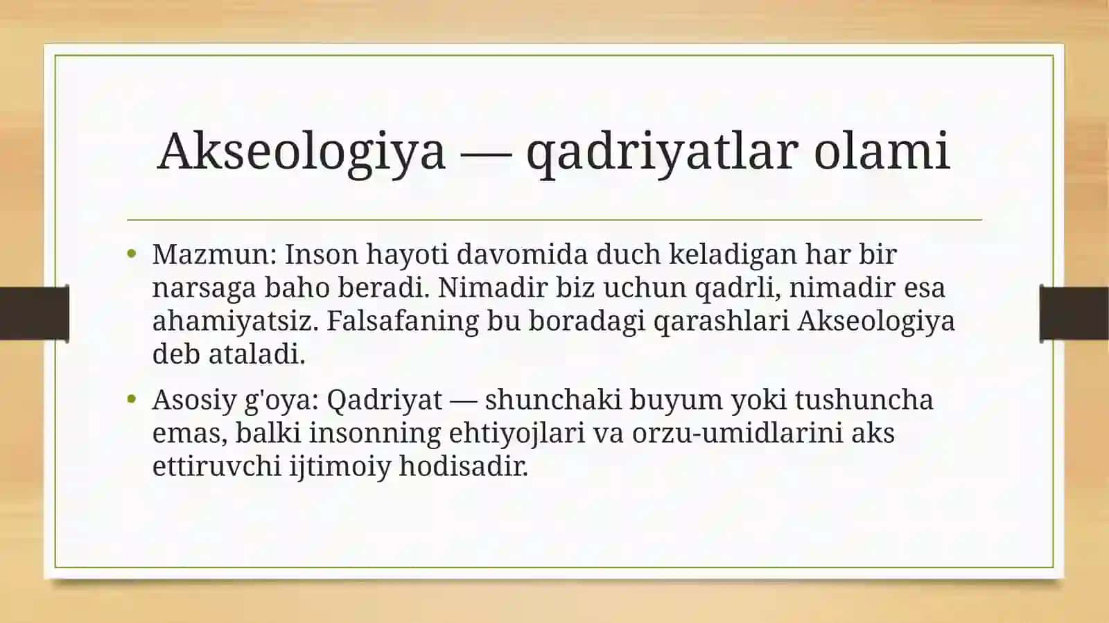 Qadriyatlar falsafasi (Akseologiya) 3