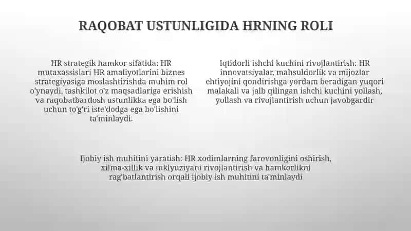 Raqobat Muhitida Inson Resurslarining OʻRni Va Ahamiyati 3