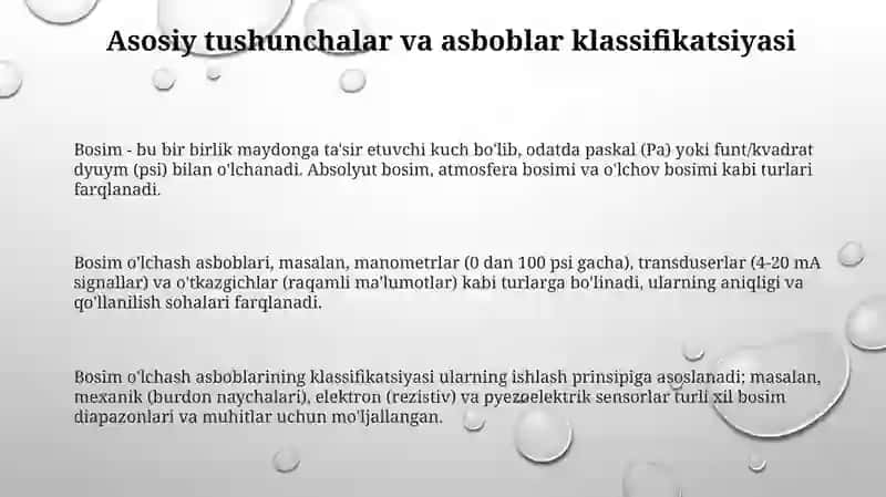 Bosim o'lchash asboblarini kalibrlash va o'rnatish qoidalari 3