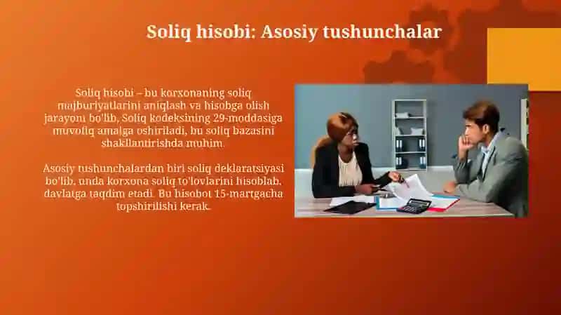 Soliqlar hisobi.Turli debitor va kreditorlar bilan hisob kitoblar hisobi 3