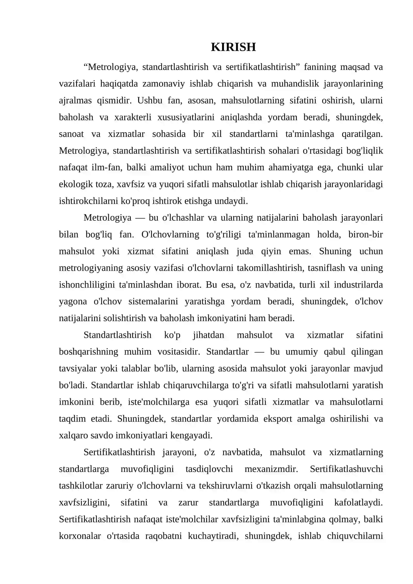 METROLOGIYA, STANDARTLASHTIRISH VA SERTIFIKATLASHTIRISH 3