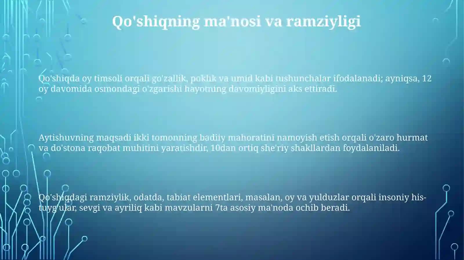 Osmondagi oy O'zbek xalq aytishuvi 3