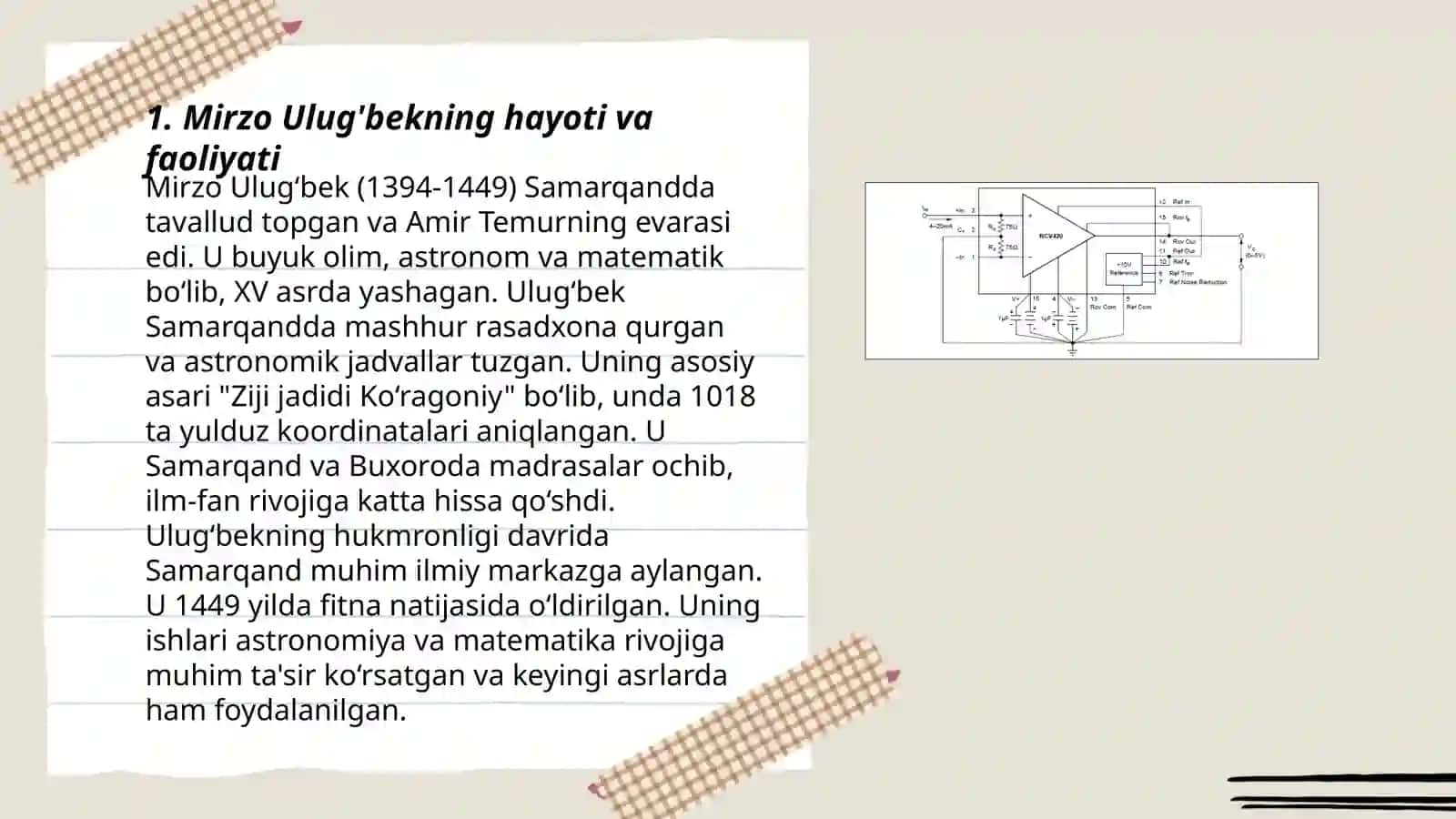 Mirzo Ulug'bek - yirik davlat arbobi, ilm - ma'rifat homiysi 3