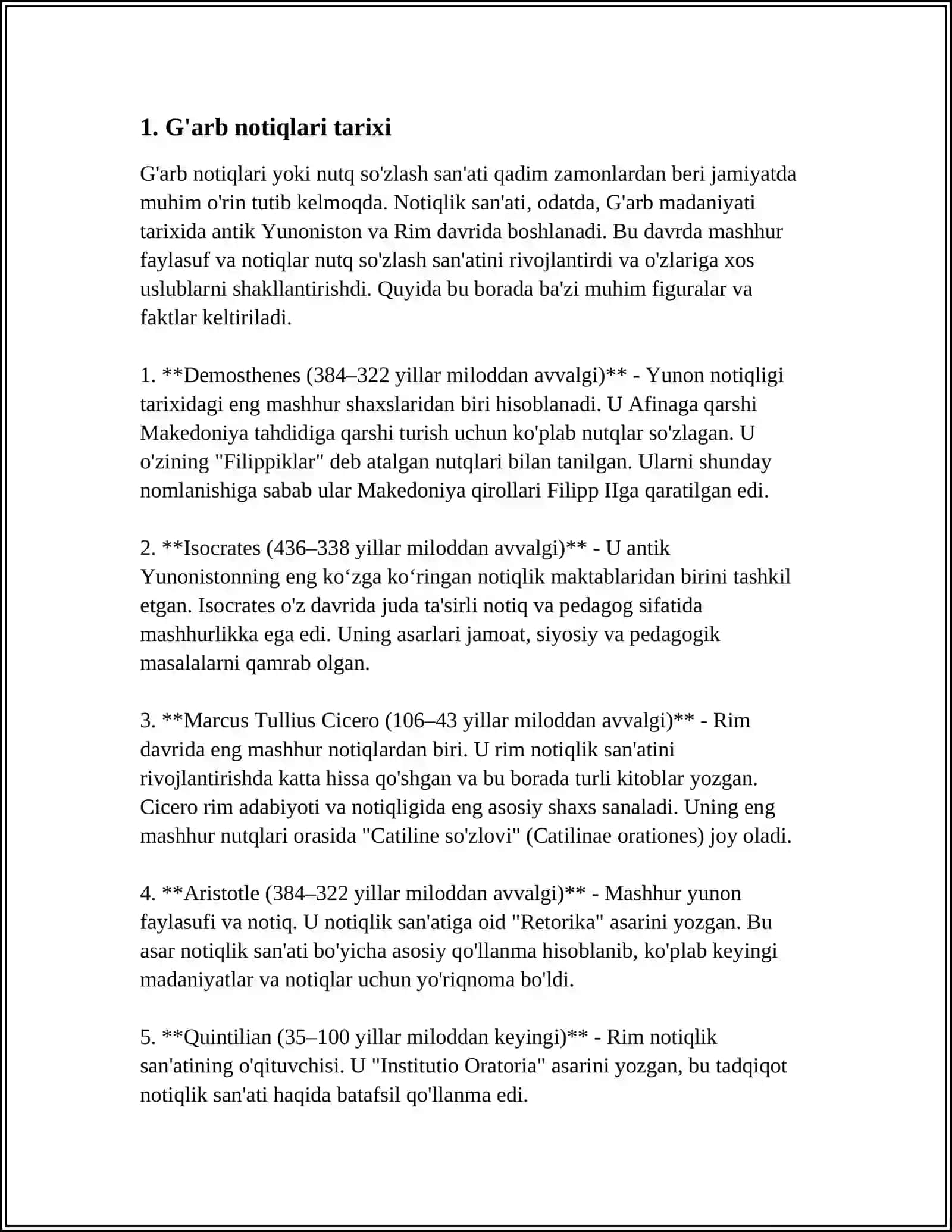 NOTIQLIK SANATI G'ARB NOTIQLIGI 3