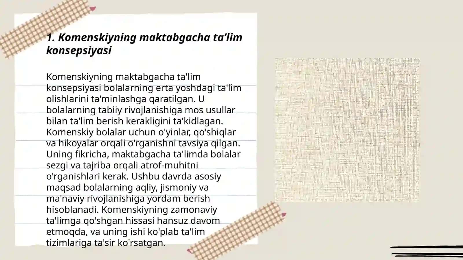 Komenskiyning maktabgacha taʼlim konsepsiyasi 3