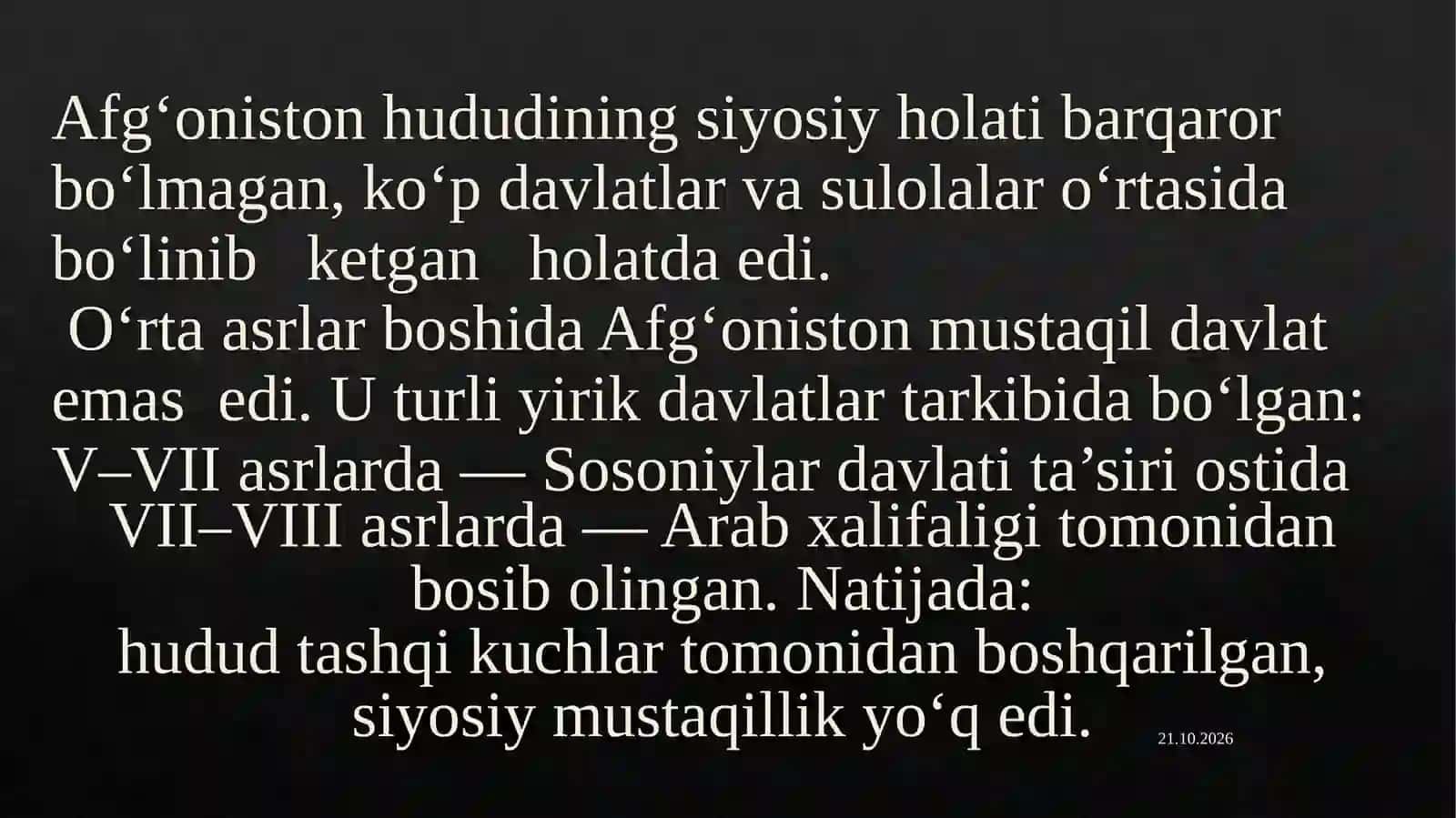 Afg‘onistonning O‘rta asrlardagi siyosiy holati 3