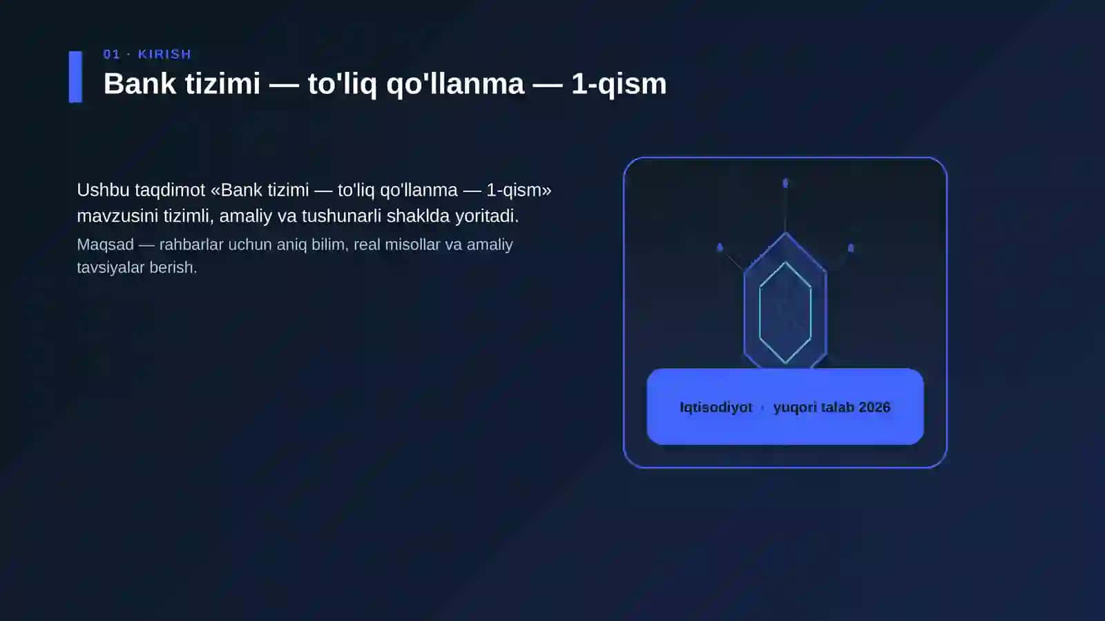 Bank tizimi — to'liq qo'llanma — 1-qism 3