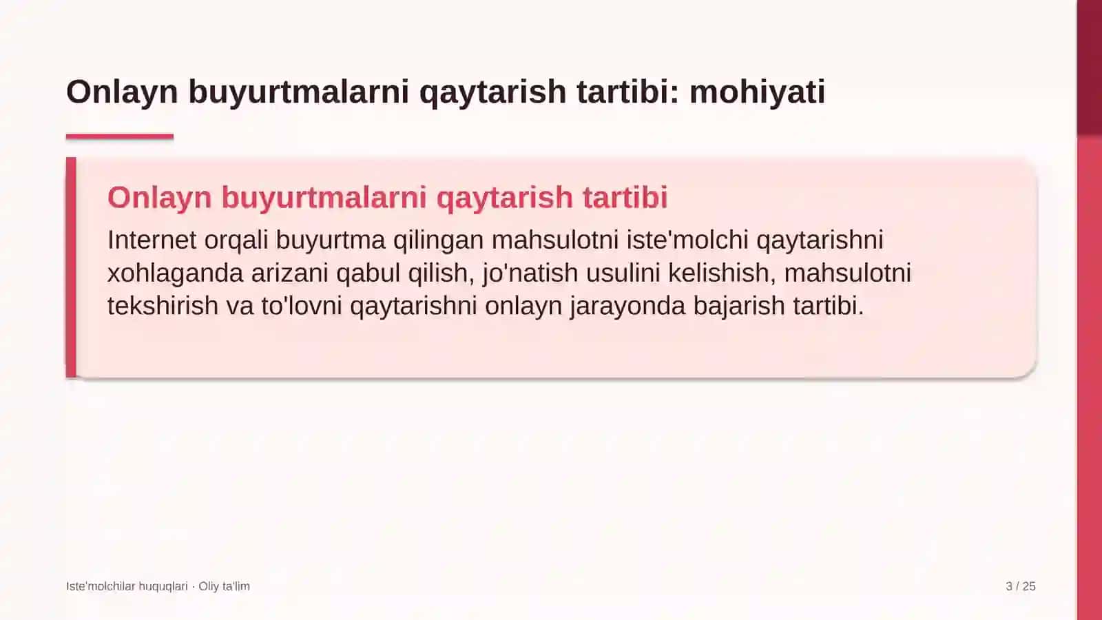 Yetkazib berish xizmatlarida onlayn buyurtmalarni qaytarish tartibi 3
