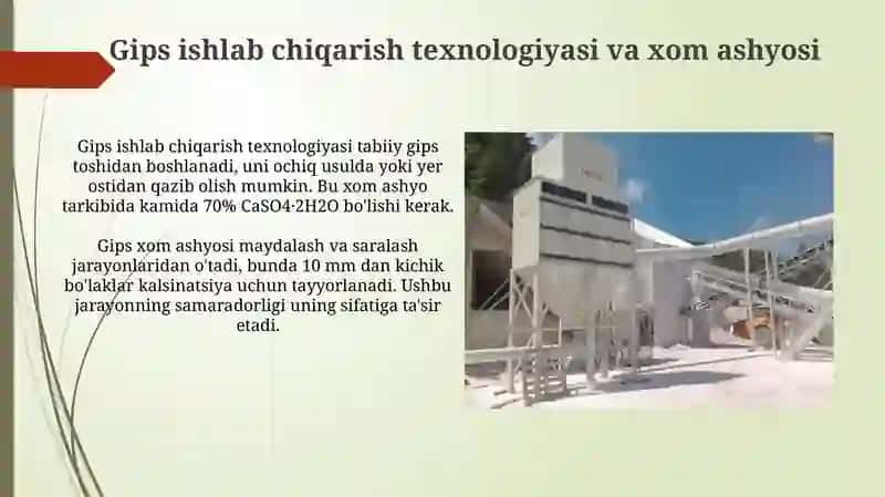 Gips olish texnologiyasi va ishlatilish soxalari 3