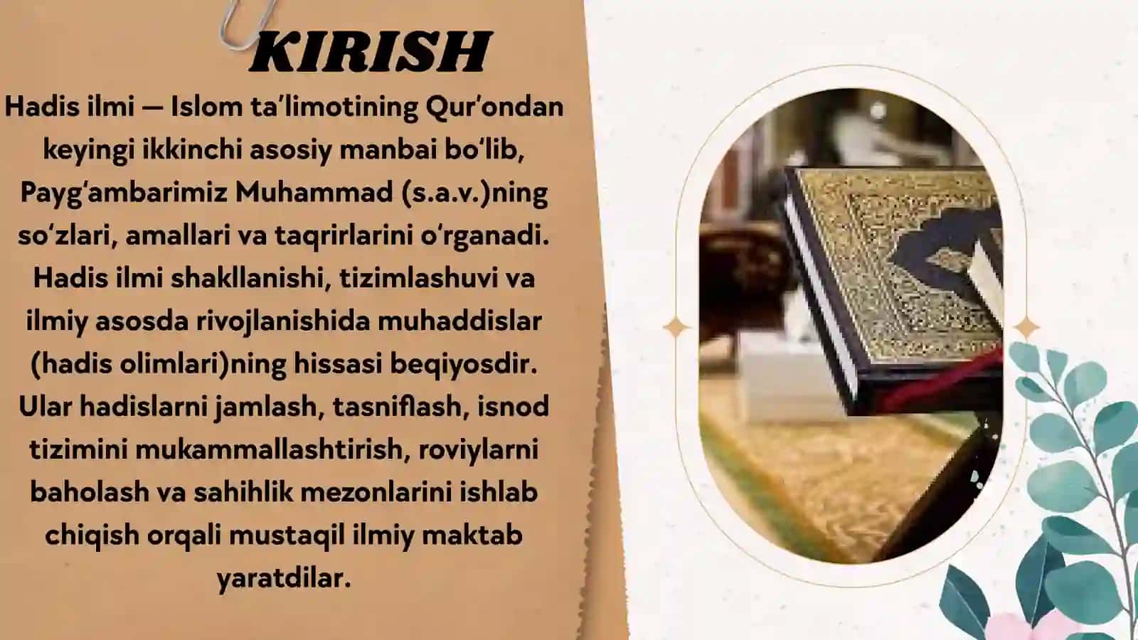 Muhaddislarning hadis ilmi rivojiga qo ' shgan hissasi 3