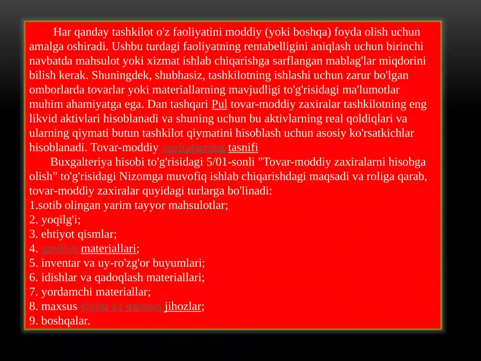 19-SONLI BHMS INVENTARIZATSIYA VA UNI TASHKIL ETISH 3