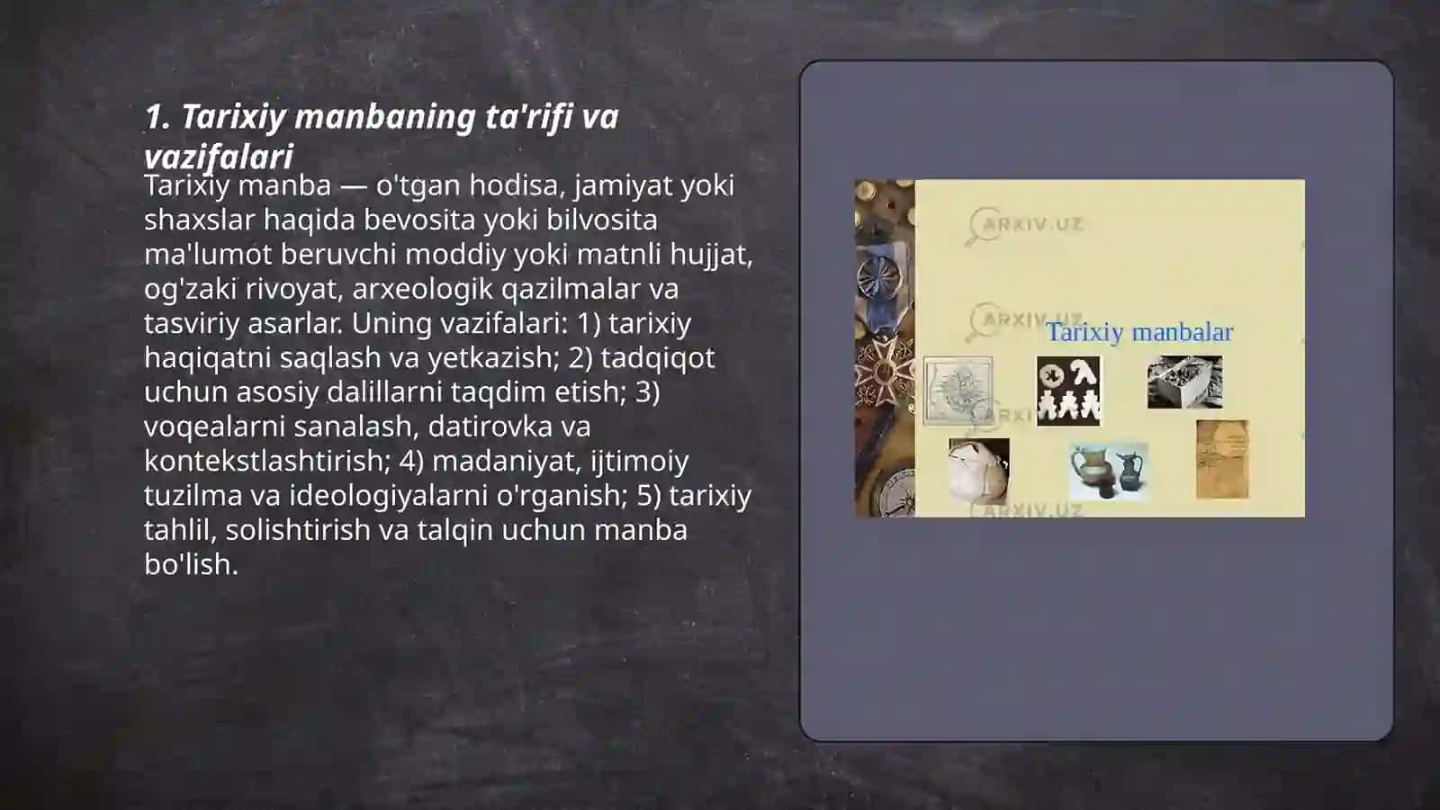 Tarixiy manba va axborot 3