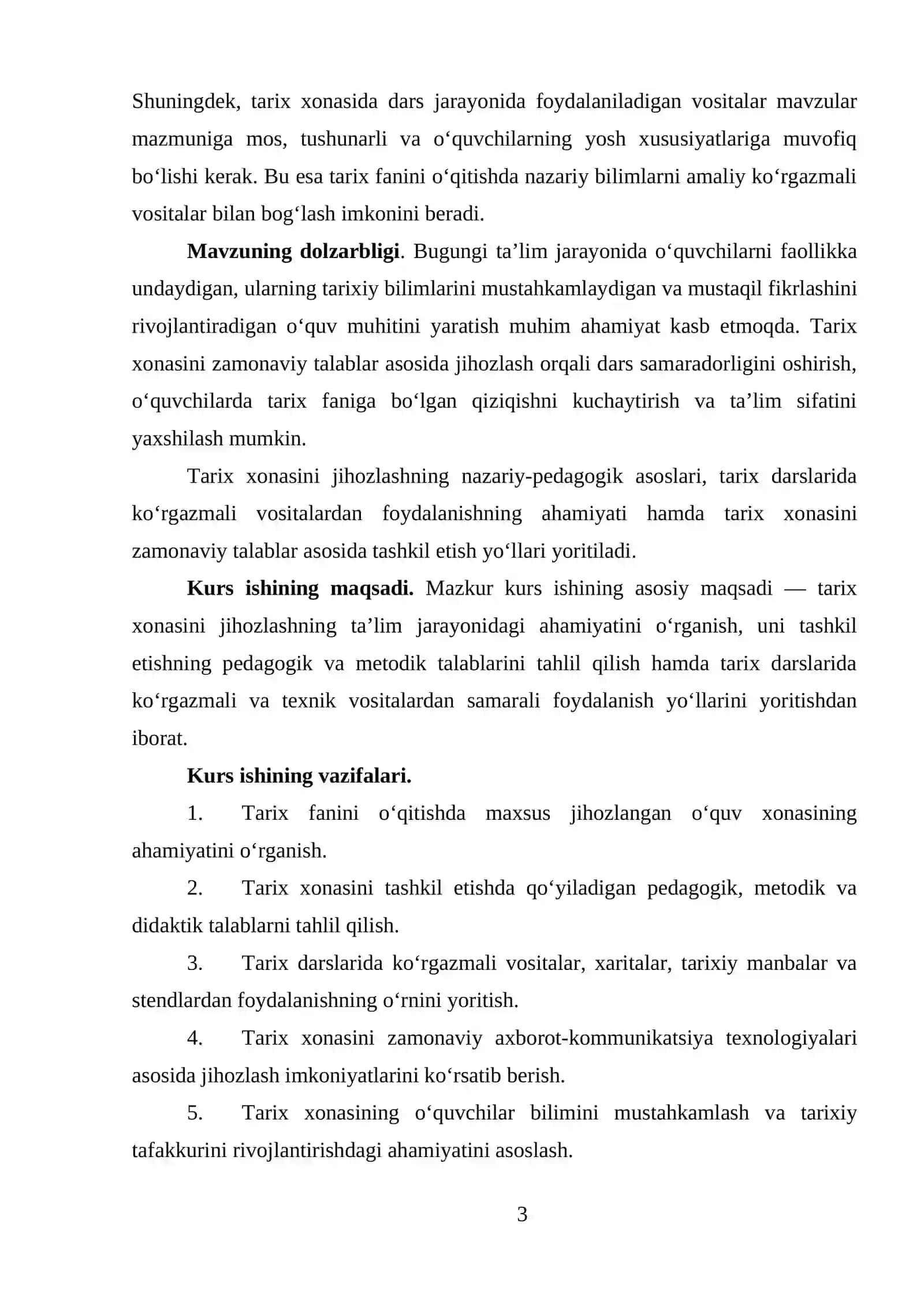 Tarix xonasini jihozlash 3
