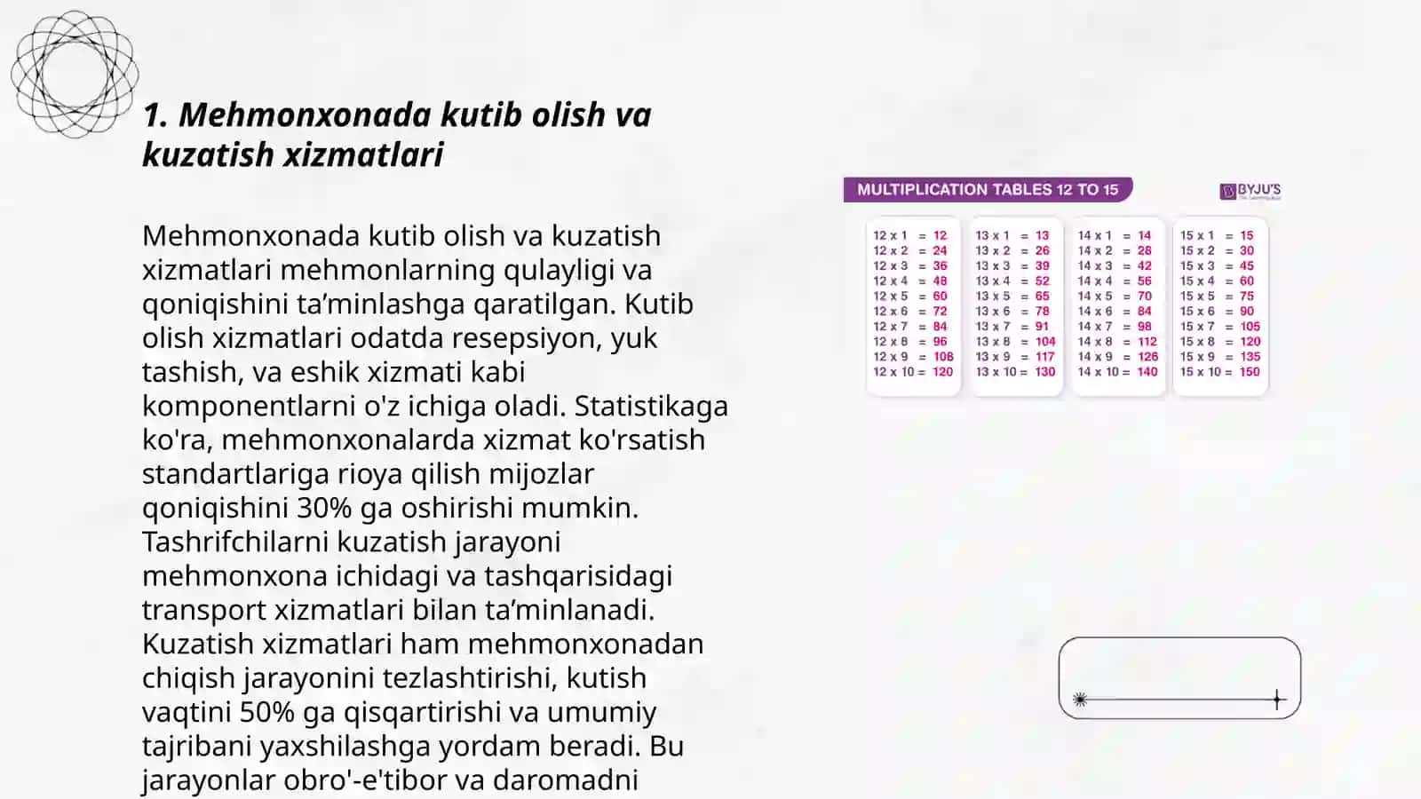 Mexmonxonada turistlarga koʻrsatiladigan xizmatlar turlari 3