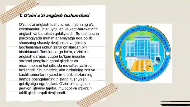 Oʻzini oʻzi anglash psixodiagnostikasi 3