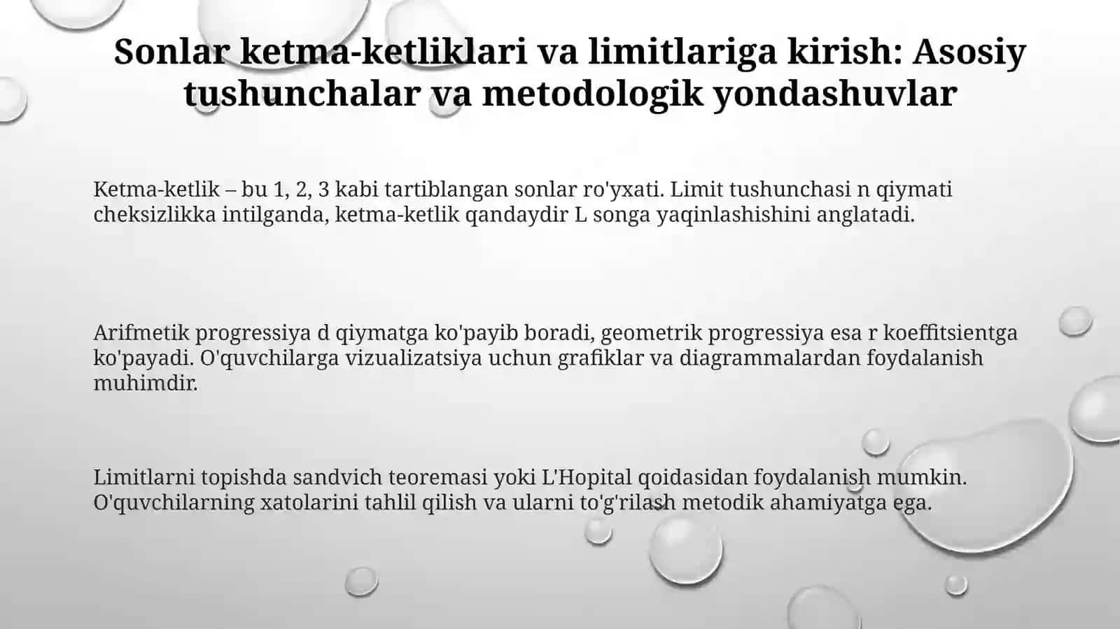 Sonlar ketma-ketligi va uning limitini o'rgatish metodikasi 3