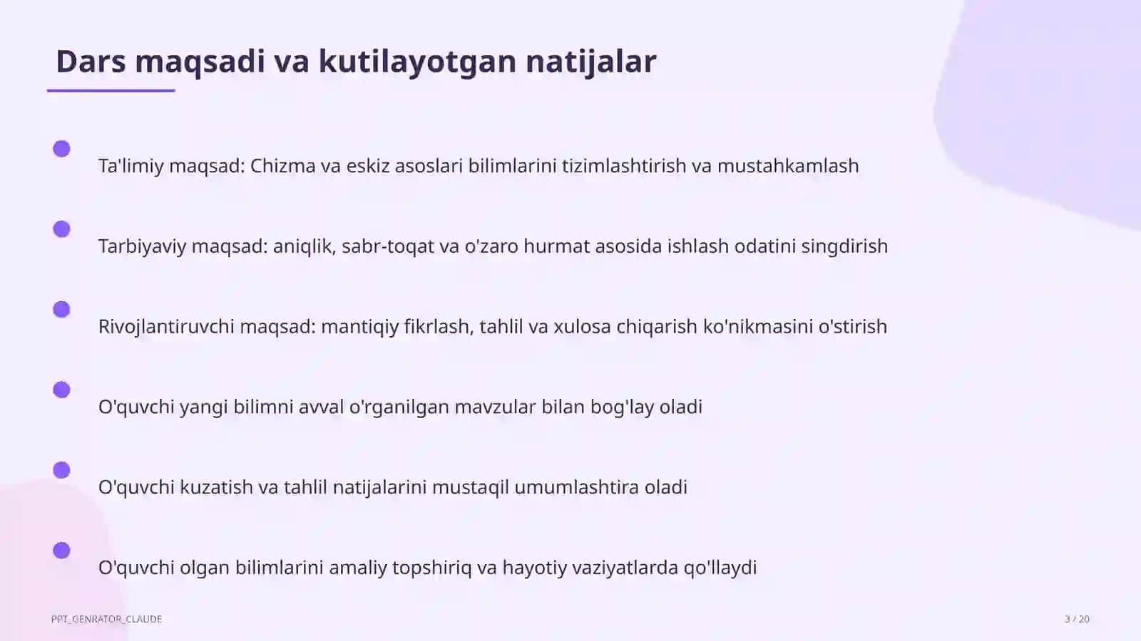 Chizma va eskiz asoslari (6-sinf) 3