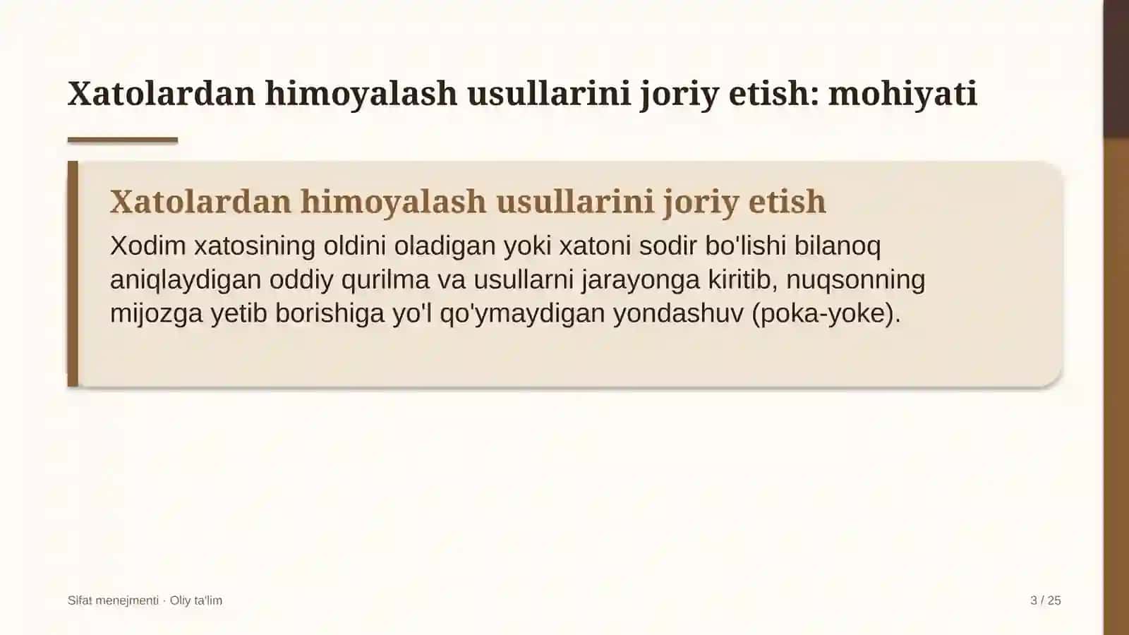 texnik ko'rik markazlarida xatolardan himoyalash usullarini joriy etish 2588 3