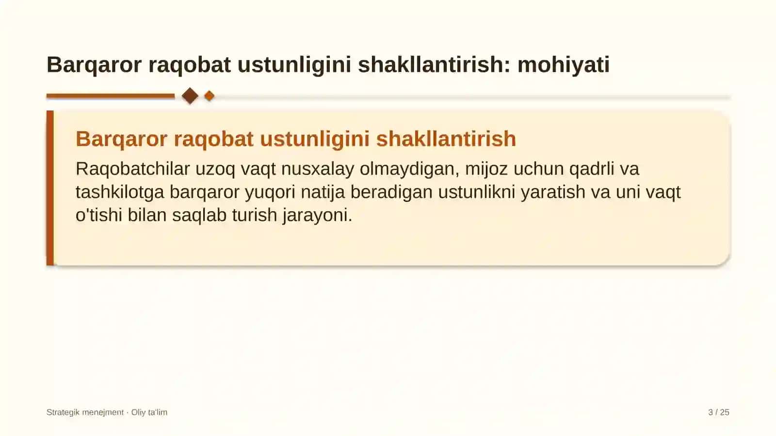Karshering xizmatida barqaror raqobat ustunligini shakllantirish 3