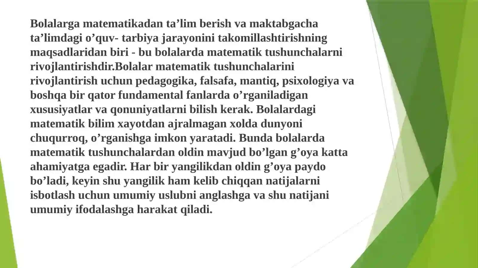 Maktabgacha yoshdagi bolalarning matematik rivojlanishining milliy va xorijiy konsepsiyalari 3