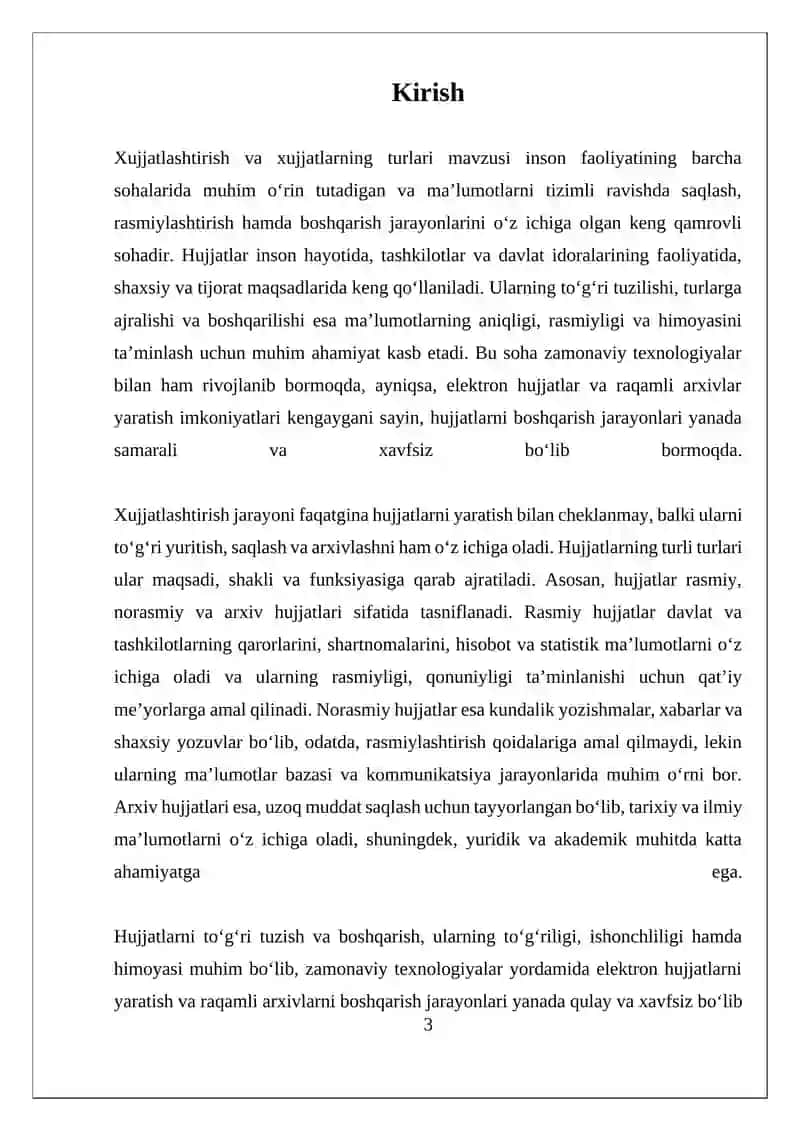Xujjatlashtirish va xujjatlarning turlari 3