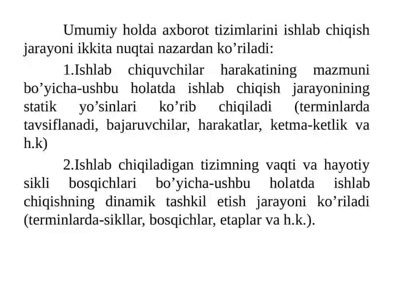 Axborot-kommunikatsiya tizimini loyihalash tushunchasi. Loyihalashning asosiy fazalari. 3