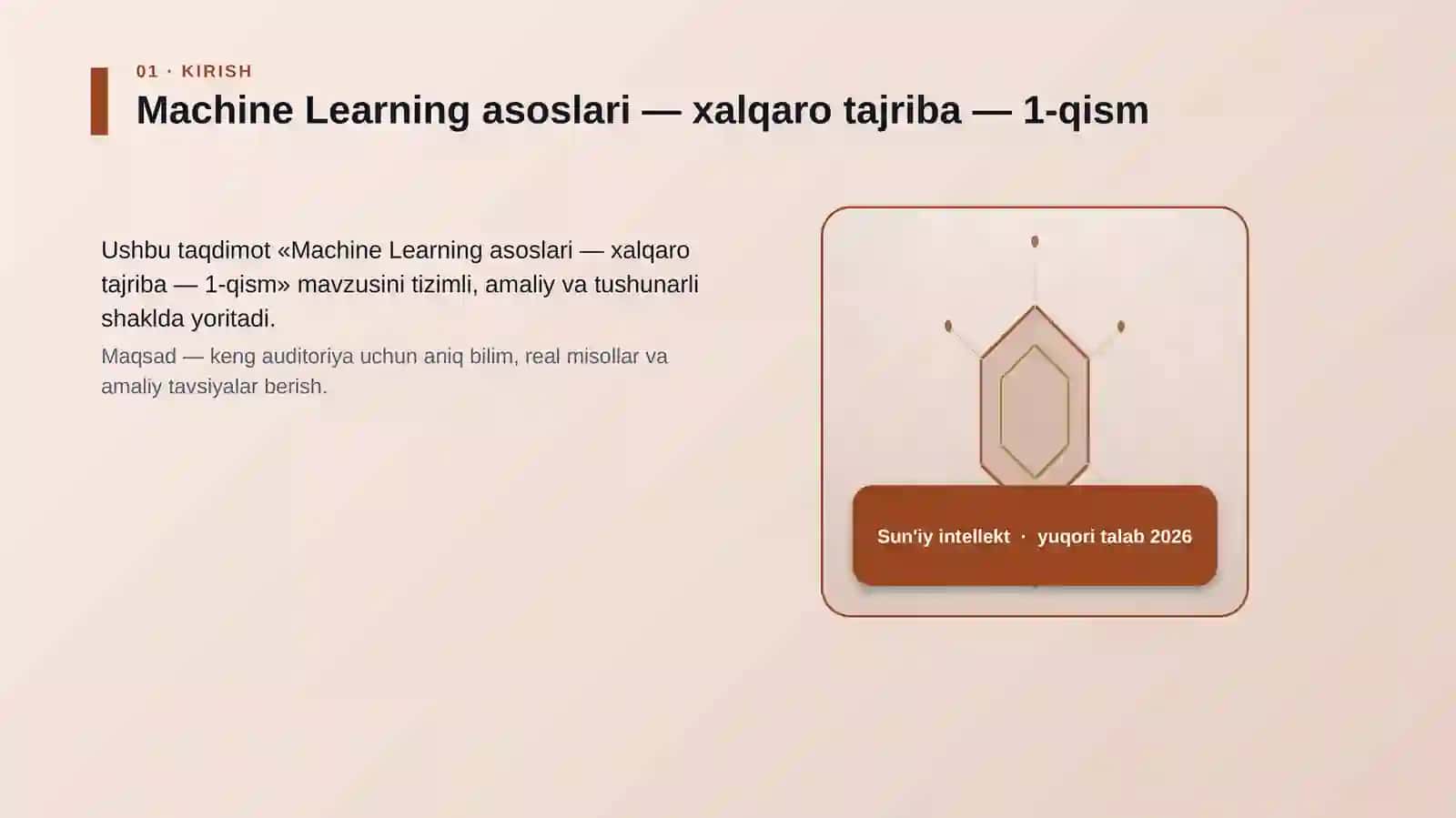 Machine Learning asoslari — xalqaro tajriba — 1-qism 3