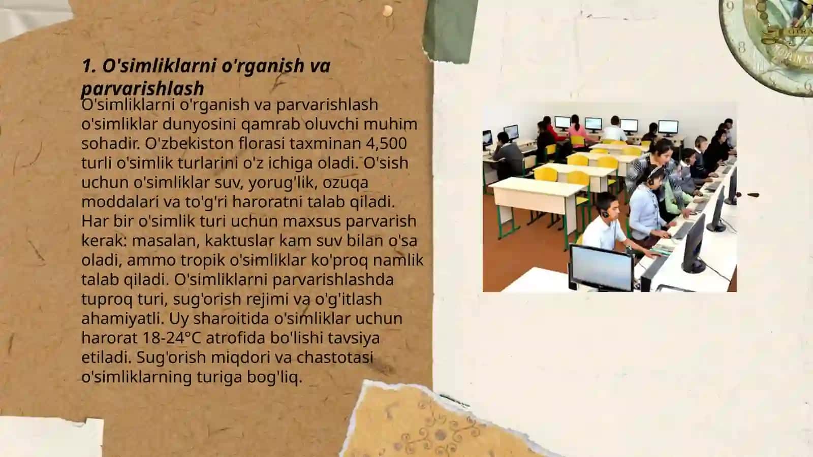 O'simliklarni o'rganish va parvarishlash 3