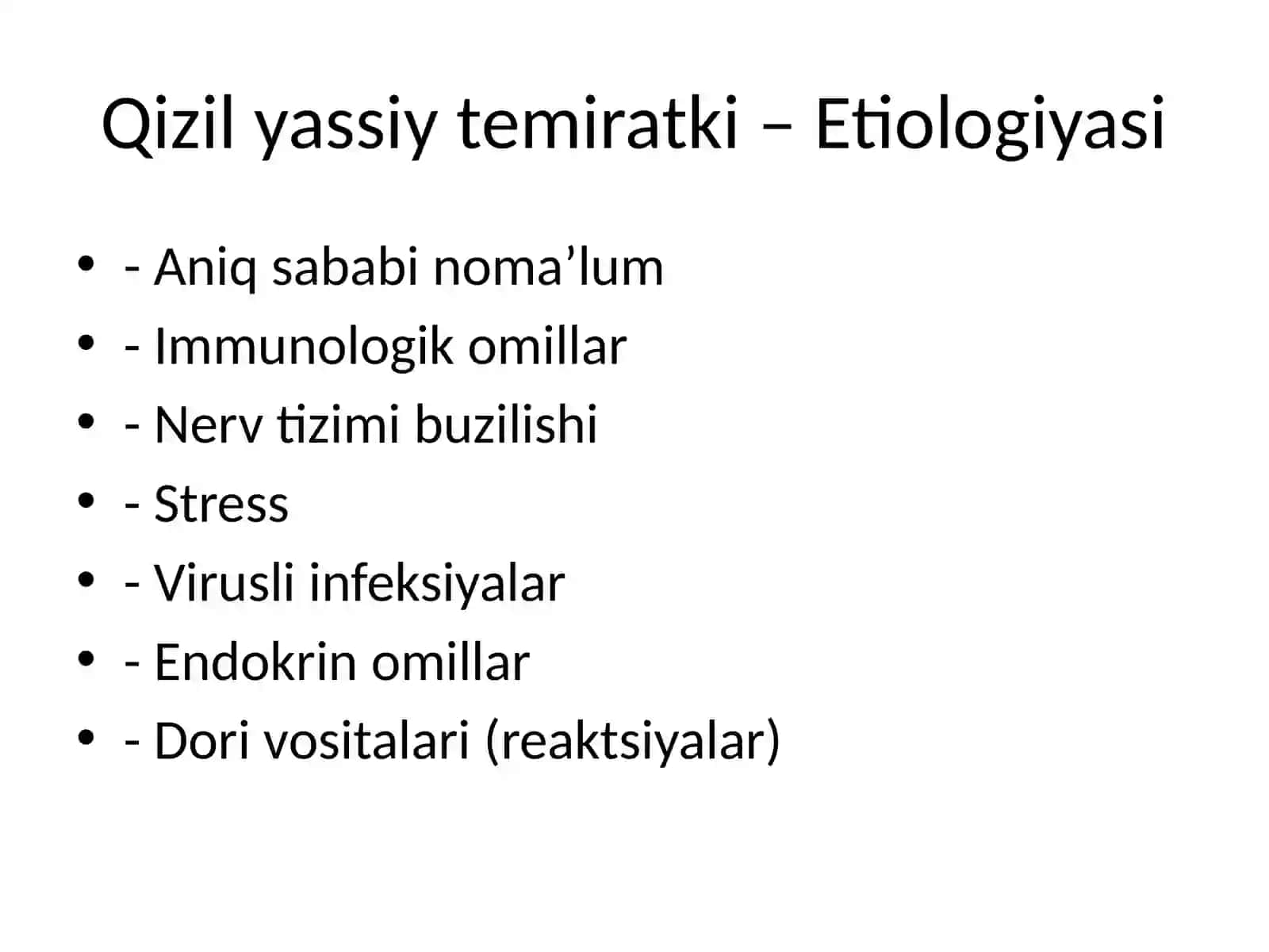 Qizil yassiy temiratki. Klinikasi, etiologiyasi, hamshiralik parvarishi 3