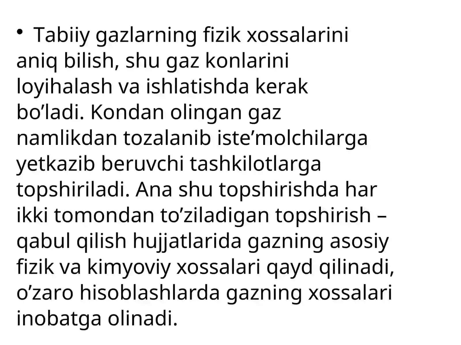 Tabiiy gaz tarkibidagi asosiy komponentlarning fizik va kimyoviy xossalari 3