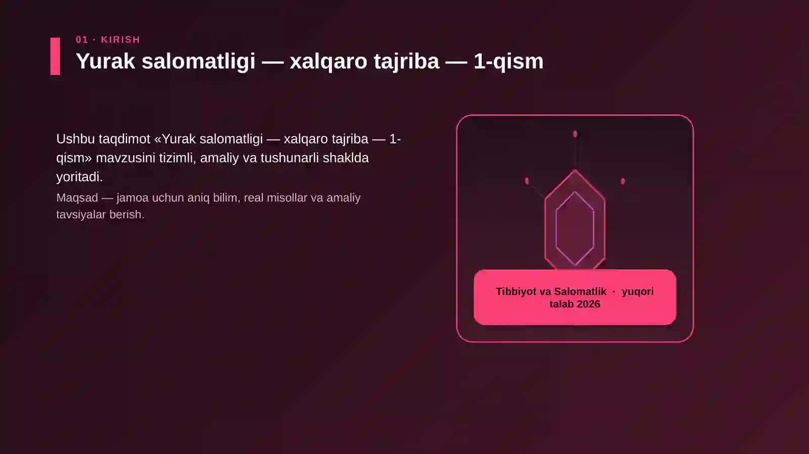 Yurak salomatligi — xalqaro tajriba — 1-qism 3