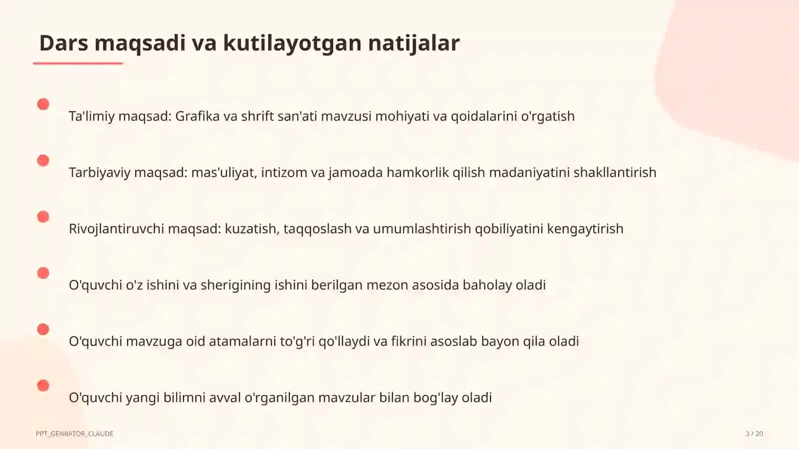 Grafika va shrift san'ati (6-sinf) 3