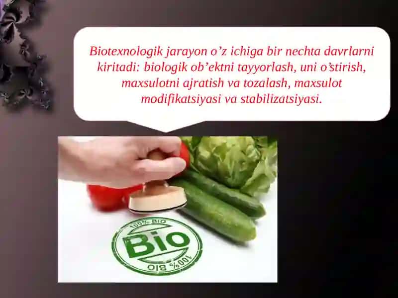 Biotexnalogiyada biologik oʻziga xoslikni qoʻllanilishi 3