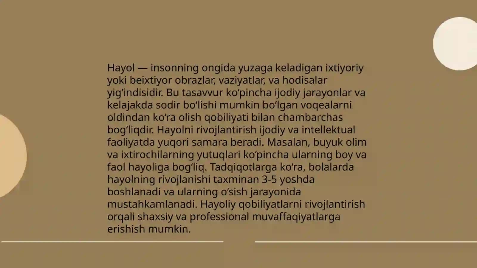 Hayol haqida tushuncha va uning turlari 3