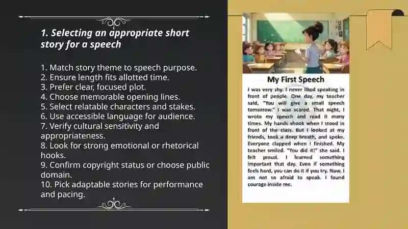 Reading short stories and making a speech 3