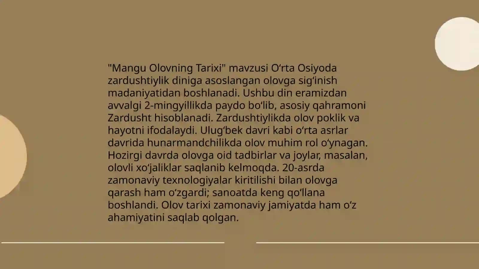 Mangu Olovning Tarixi 3