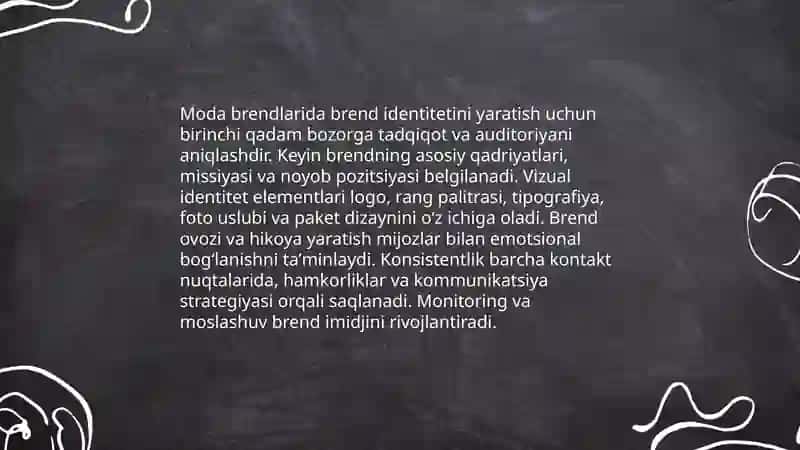 brending va emej yaratish modanbrentlarida va emejni tushuntirib berish 3