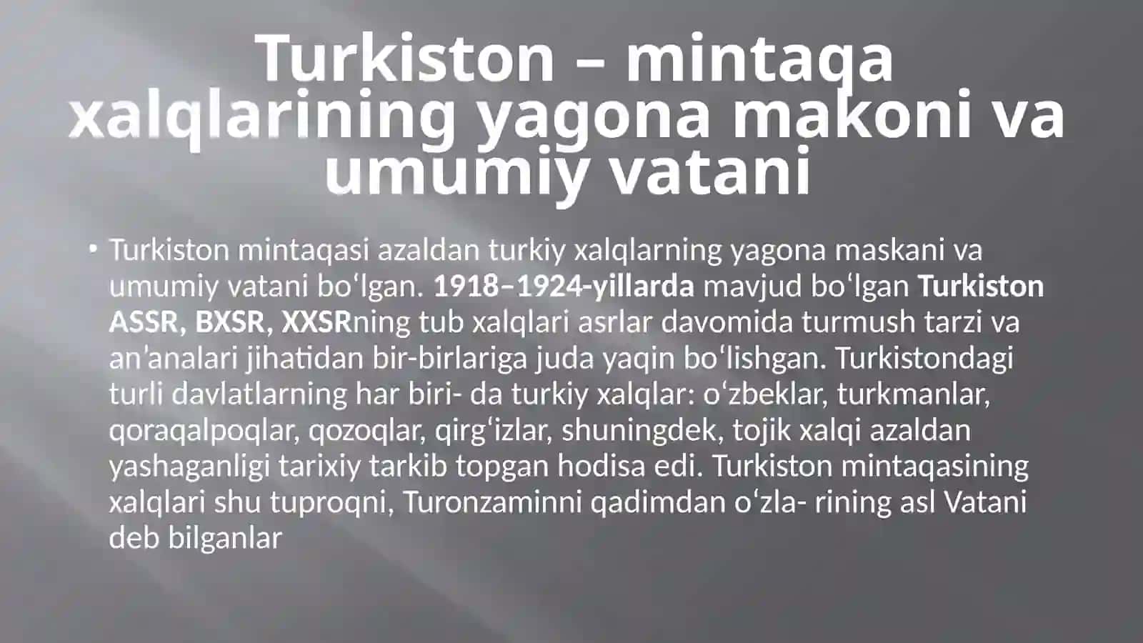 O’rta Osiyo Respublikalarida o’tkazilgan milliy-hududiy chegaralanish va uning oqibatlari 3