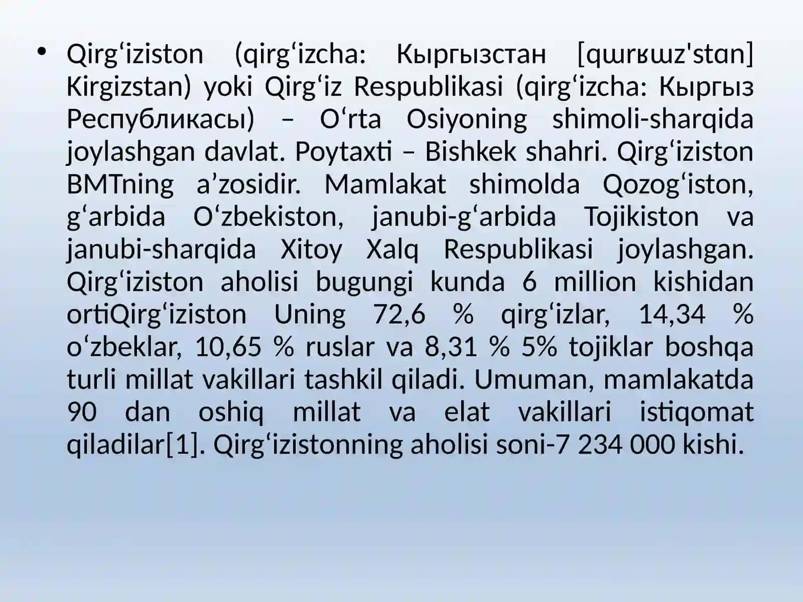 Qirg’iziston davlati 3