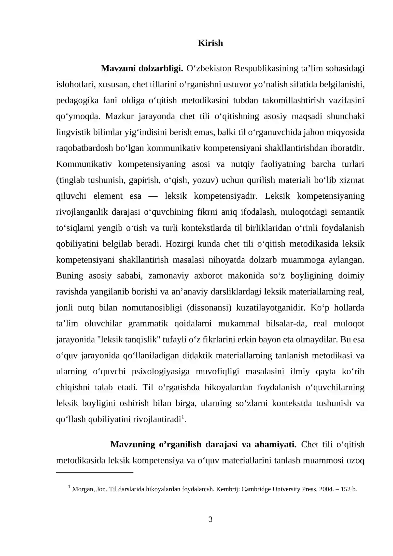 Chet tilini óqitishda leksik kompetensiyanirivojlantirish metodikasi 3