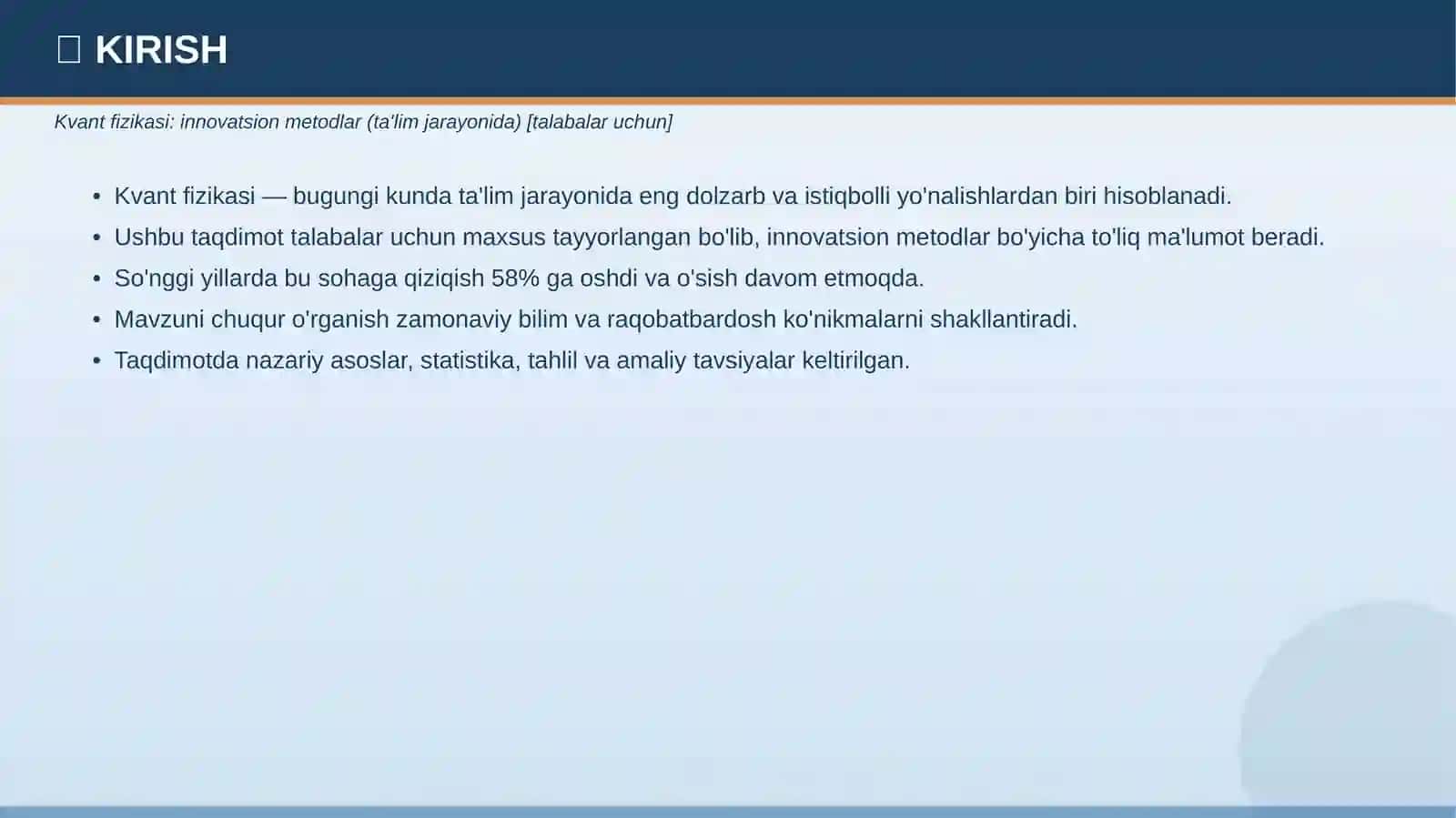 Kvant fizikasi: innovatsion metodlar 3