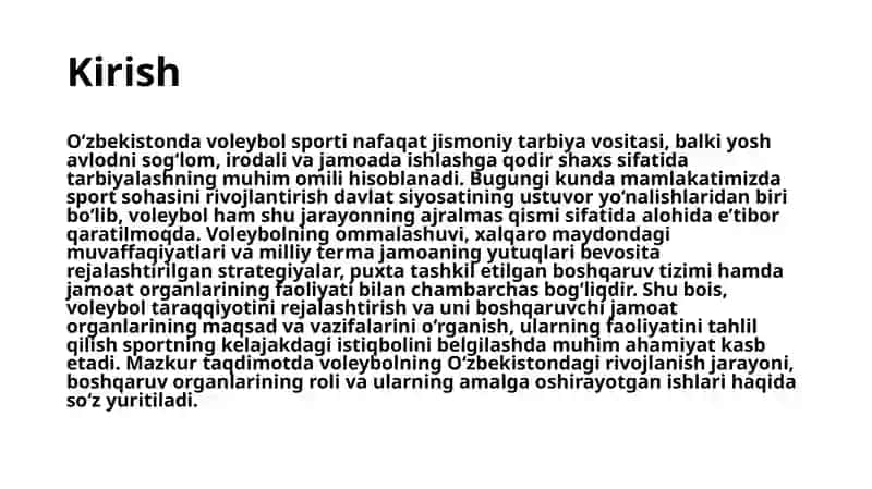 Voleybol taraqqiyotini rejalashtirish 3