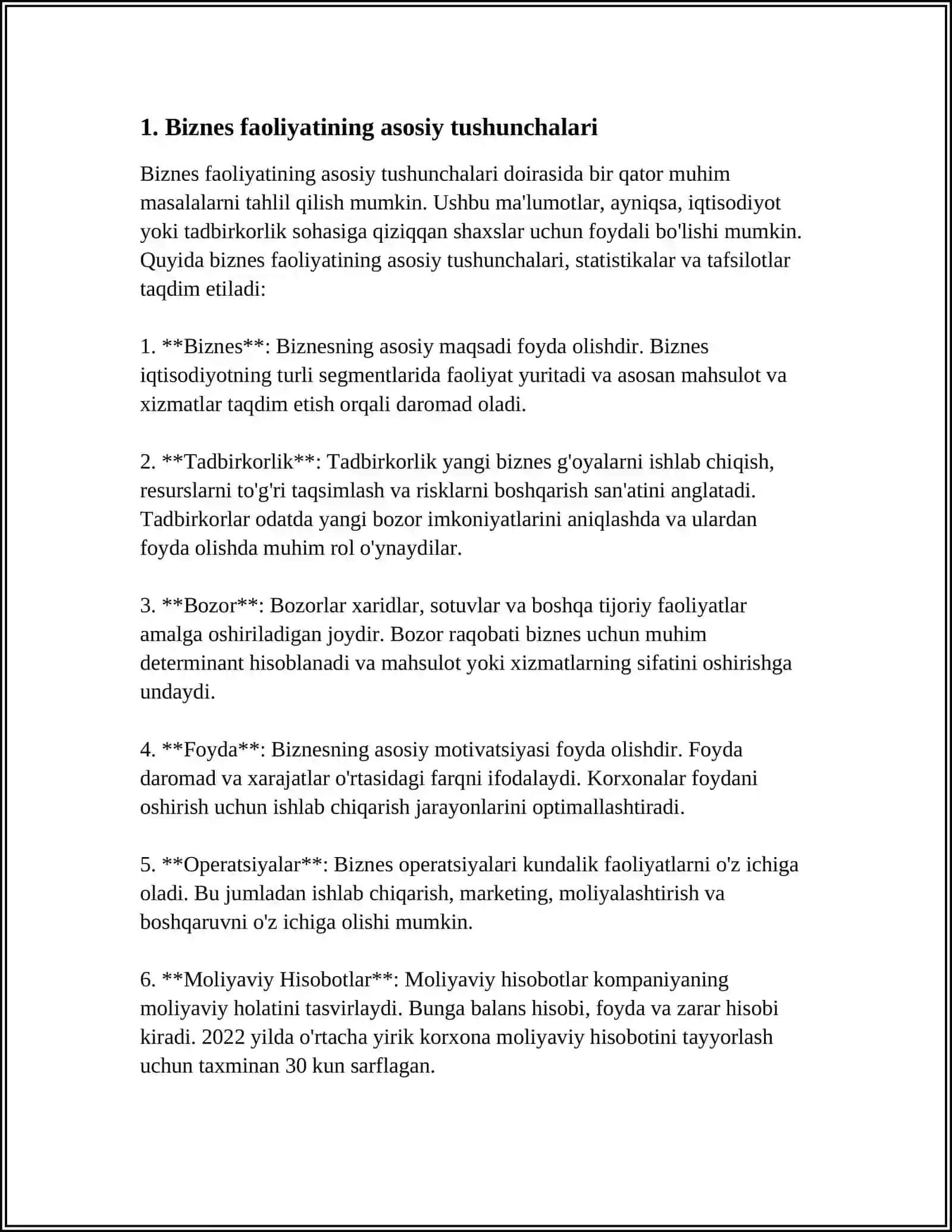 Biznes Faoliyati va Uning Turlari 3