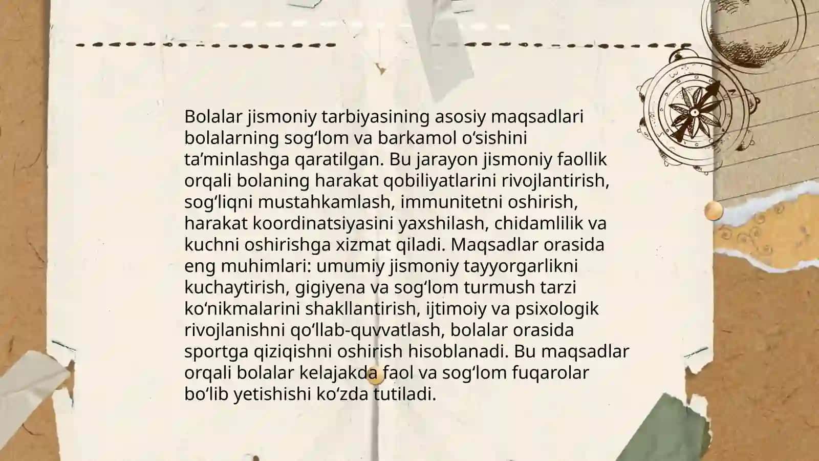 Bolalar jismoniy tarbiyasining asosiy maqsadlari 3