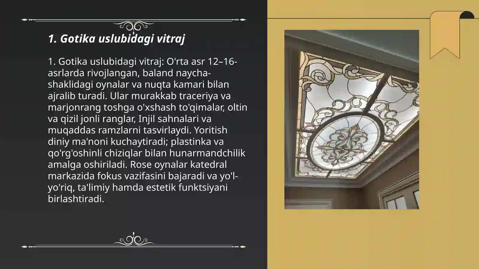 Gotika uslubidagi vitraj 3
