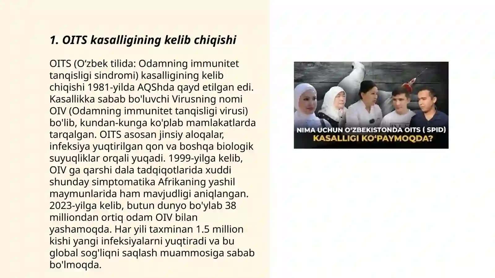 OITS kasalligi va Kor infeksiya qo'zg'atuvchilari 3
